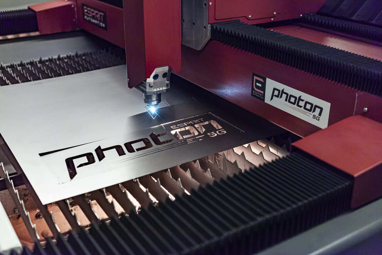 Photon Fiber Laser Cutting Machine Cuts Photon Logo